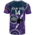Custom NRL Storm NAIDOC Week T Shirt Keep The Fire Burning Indigenous Art