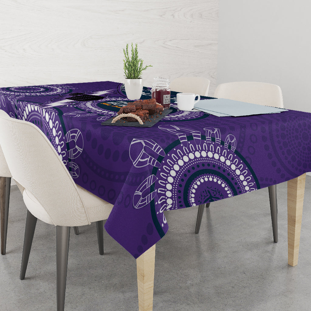 Custom NRL Storm NAIDOC Week Tablecloth Keep The Fire Burning Indigenous Art