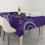 Custom NRL Storm NAIDOC Week Tablecloth Keep The Fire Burning Indigenous Art