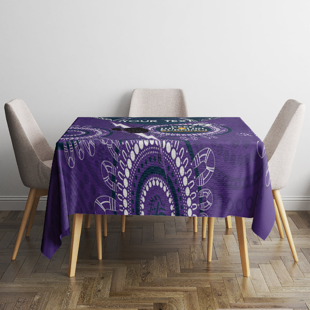 Custom NRL Storm NAIDOC Week Tablecloth Keep The Fire Burning Indigenous Art