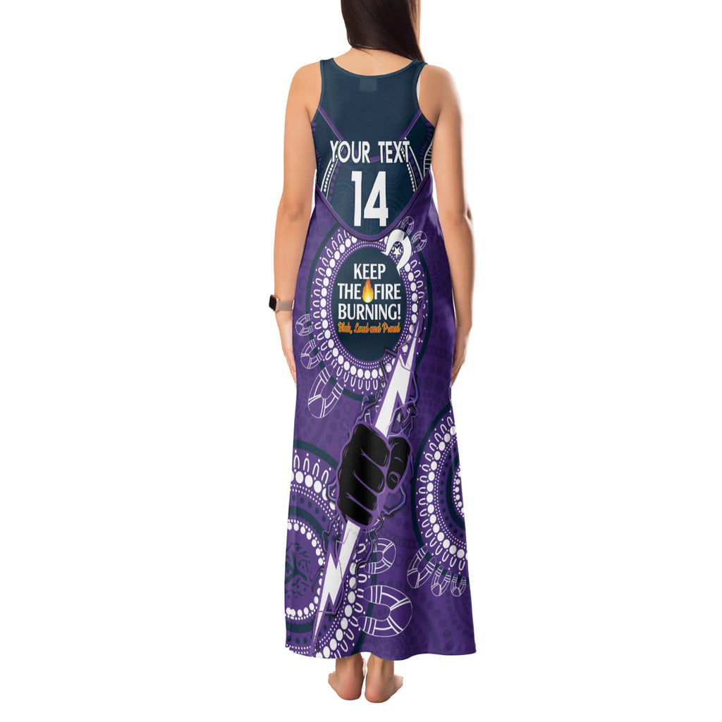 Custom NRL Storm NAIDOC Week Tank Maxi Dress Keep The Fire Burning Indigenous Art