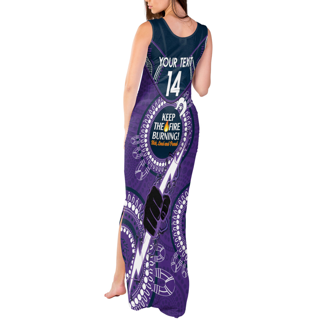 Custom NRL Storm NAIDOC Week Tank Maxi Dress Keep The Fire Burning Indigenous Art