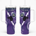 NRL Storm NAIDOC Week Tumbler With Handle Keep The Fire Burning Indigenous Art