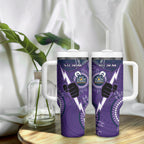NRL Storm NAIDOC Week Tumbler With Handle Keep The Fire Burning Indigenous Art