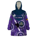 Custom NRL Storm NAIDOC Week Wearable Blanket Hoodie Keep The Fire Burning Indigenous Art