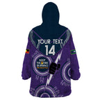 Custom NRL Storm NAIDOC Week Wearable Blanket Hoodie Keep The Fire Burning Indigenous Art