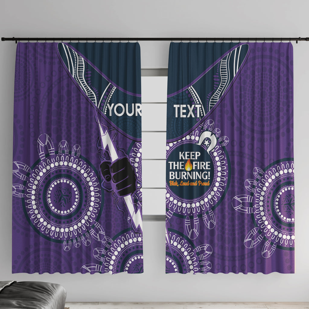Custom NRL Storm NAIDOC Week Window Curtain Keep The Fire Burning Indigenous Art
