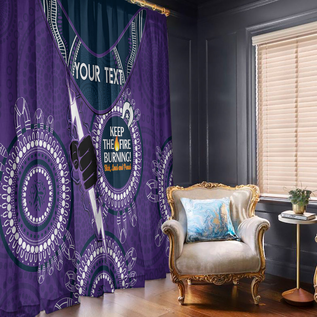 Custom NRL Storm NAIDOC Week Window Curtain Keep The Fire Burning Indigenous Art