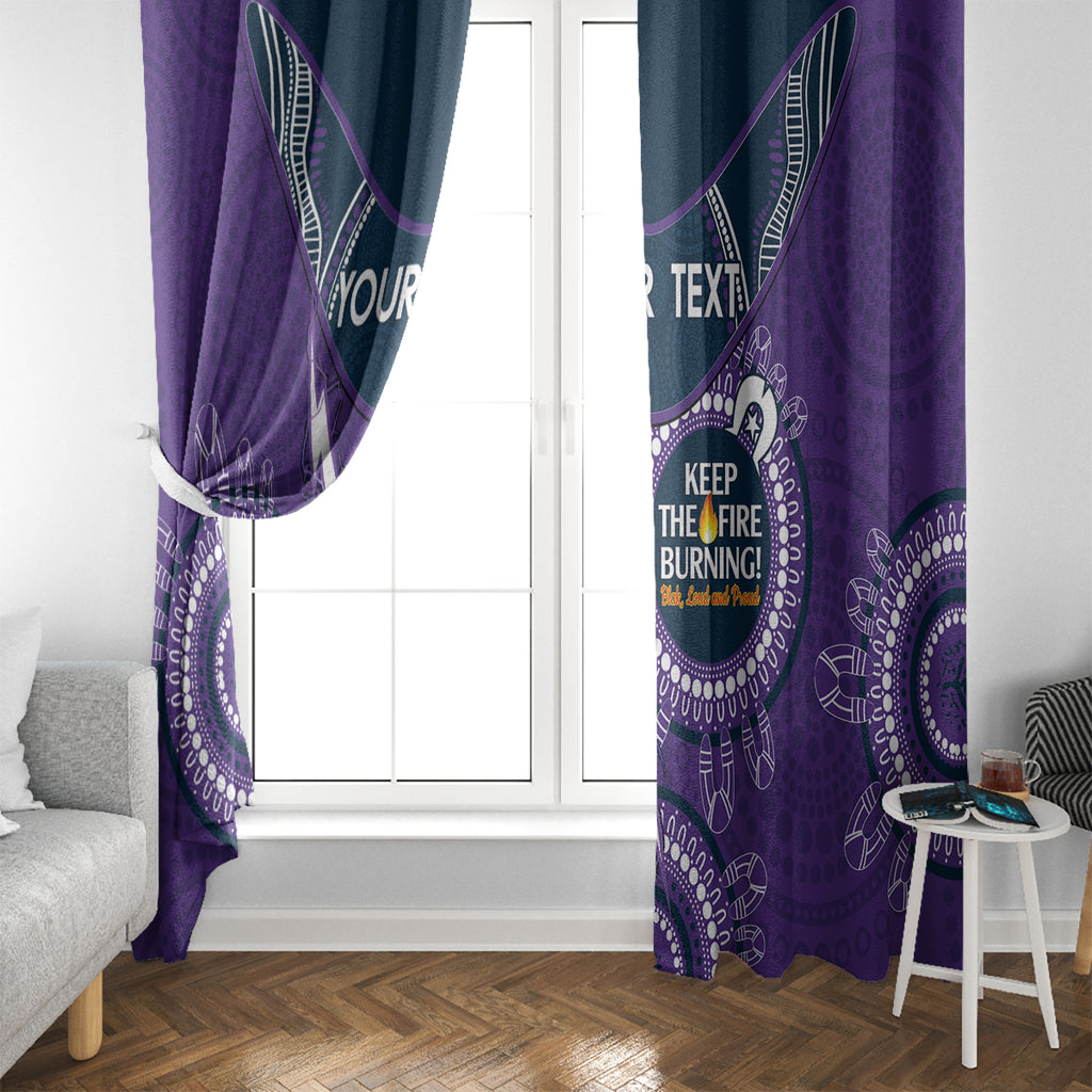 Custom NRL Storm NAIDOC Week Window Curtain Keep The Fire Burning Indigenous Art