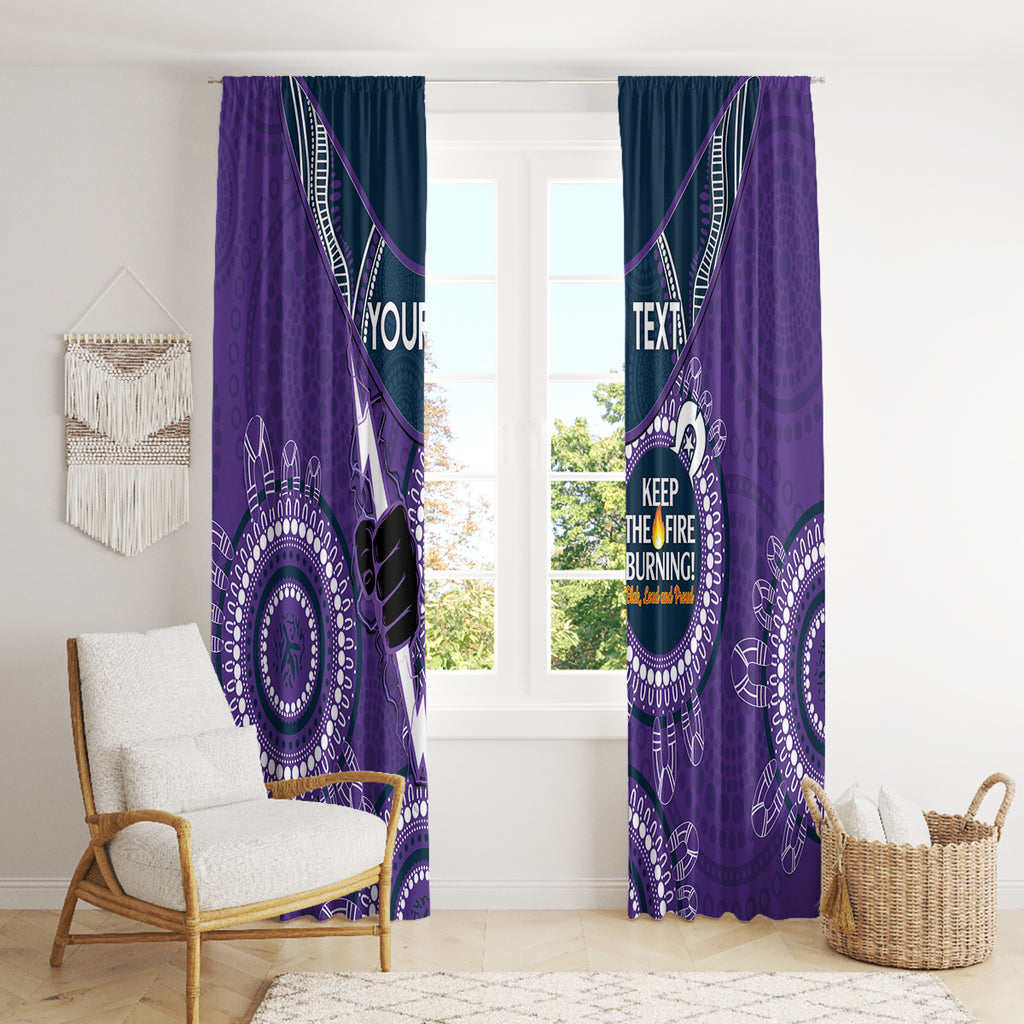 Custom NRL Storm NAIDOC Week Window Curtain Keep The Fire Burning Indigenous Art