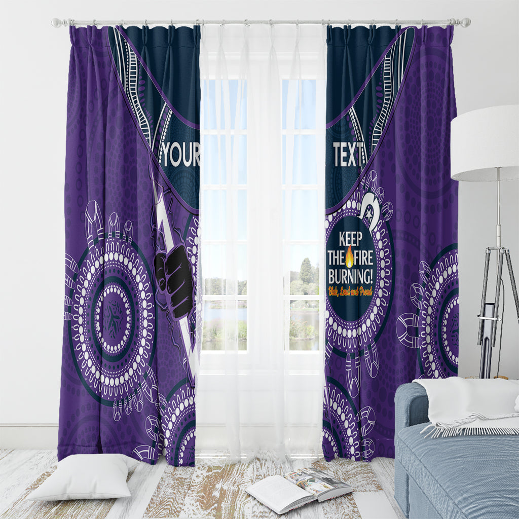 Custom NRL Storm NAIDOC Week Window Curtain Keep The Fire Burning Indigenous Art