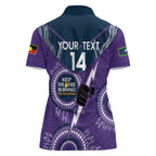 Custom NRL Storm NAIDOC Week Women Polo Shirt Keep The Fire Burning Indigenous Art