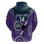 Custom NRL Storm NAIDOC Week Zip Hoodie Keep The Fire Burning Indigenous Art