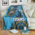 Custom NRL Titans NAIDOC Week Blanket Keep The Fire Burning Indigenous Art