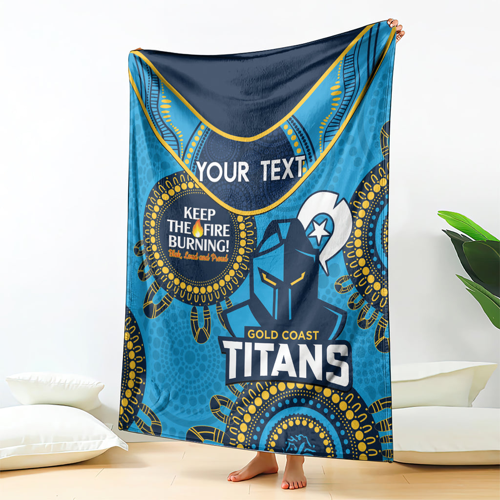 Custom NRL Titans NAIDOC Week Blanket Keep The Fire Burning Indigenous Art