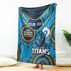 Custom NRL Titans NAIDOC Week Blanket Keep The Fire Burning Indigenous Art
