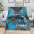 Custom NRL Titans NAIDOC Week Blanket Keep The Fire Burning Indigenous Art