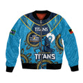 Custom NRL Titans NAIDOC Week Bomber Jacket Keep The Fire Burning Indigenous Art