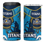 NRL Titans NAIDOC Week 4 in 1 Can Cooler Tumbler Keep The Fire Burning Indigenous Art