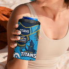 NRL Titans NAIDOC Week 4 in 1 Can Cooler Tumbler Keep The Fire Burning Indigenous Art