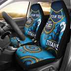 Custom NRL Titans NAIDOC Week Car Seat Cover Keep The Fire Burning Indigenous Art