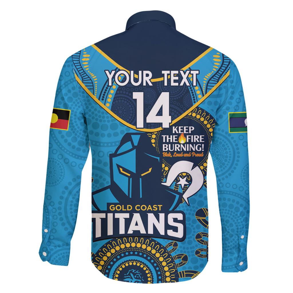Custom NRL Titans NAIDOC Week Family Matching Puletasi and Hawaiian Shirt Keep The Fire Burning Indigenous Art