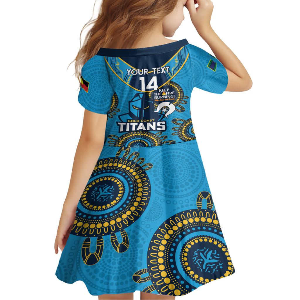 Custom NRL Titans NAIDOC Week Family Matching Summer Maxi Dress and Hawaiian Shirt Keep The Fire Burning Indigenous Art