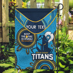Custom NRL Titans NAIDOC Week Garden Flag Keep The Fire Burning Indigenous Art