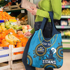 Custom NRL Titans NAIDOC Week Grocery Bag Keep The Fire Burning Indigenous Art