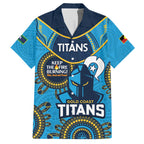 Custom NRL Titans NAIDOC Week Hawaiian Shirt Keep The Fire Burning Indigenous Art