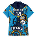 Custom NRL Titans NAIDOC Week Hawaiian Shirt Keep The Fire Burning Indigenous Art