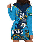 Custom NRL Titans NAIDOC Week Hoodie Dress Keep The Fire Burning Indigenous Art