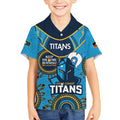 Custom NRL Titans NAIDOC Week Kid Hawaiian Shirt Keep The Fire Burning Indigenous Art