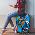 Custom NRL Titans NAIDOC Week Luggage Cover Keep The Fire Burning Indigenous Art