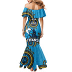 Custom NRL Titans NAIDOC Week Mermaid Dress Keep The Fire Burning Indigenous Art