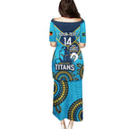 Custom NRL Titans NAIDOC Week Puletasi Keep The Fire Burning Indigenous Art