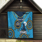 Custom NRL Titans NAIDOC Week Quilt Keep The Fire Burning Indigenous Art