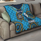 Custom NRL Titans NAIDOC Week Quilt Keep The Fire Burning Indigenous Art