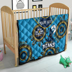 Custom NRL Titans NAIDOC Week Quilt Keep The Fire Burning Indigenous Art