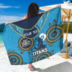 Custom NRL Titans NAIDOC Week Sarong Keep The Fire Burning Indigenous Art