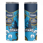 NRL Titans NAIDOC Week Skinny Tumbler Keep The Fire Burning Indigenous Art