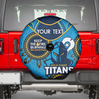 Custom NRL Titans NAIDOC Week Spare Tire Cover Keep The Fire Burning Indigenous Art