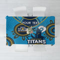 Custom NRL Titans NAIDOC Week Tablecloth Keep The Fire Burning Indigenous Art