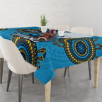 Custom NRL Titans NAIDOC Week Tablecloth Keep The Fire Burning Indigenous Art