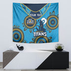 Custom NRL Titans NAIDOC Week Tapestry Keep The Fire Burning Indigenous Art