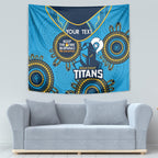 Custom NRL Titans NAIDOC Week Tapestry Keep The Fire Burning Indigenous Art