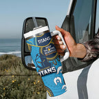 NRL Titans NAIDOC Week Tumbler With Handle Keep The Fire Burning Indigenous Art