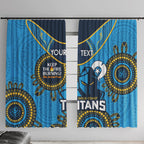 Custom NRL Titans NAIDOC Week Window Curtain Keep The Fire Burning Indigenous Art