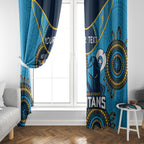 Custom NRL Titans NAIDOC Week Window Curtain Keep The Fire Burning Indigenous Art