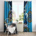 Custom NRL Titans NAIDOC Week Window Curtain Keep The Fire Burning Indigenous Art